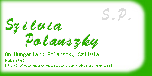 szilvia polanszky business card